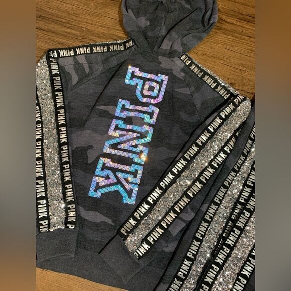 VS PINK CAMO BLING OUTFIT SET XS - Picture 9 of 12